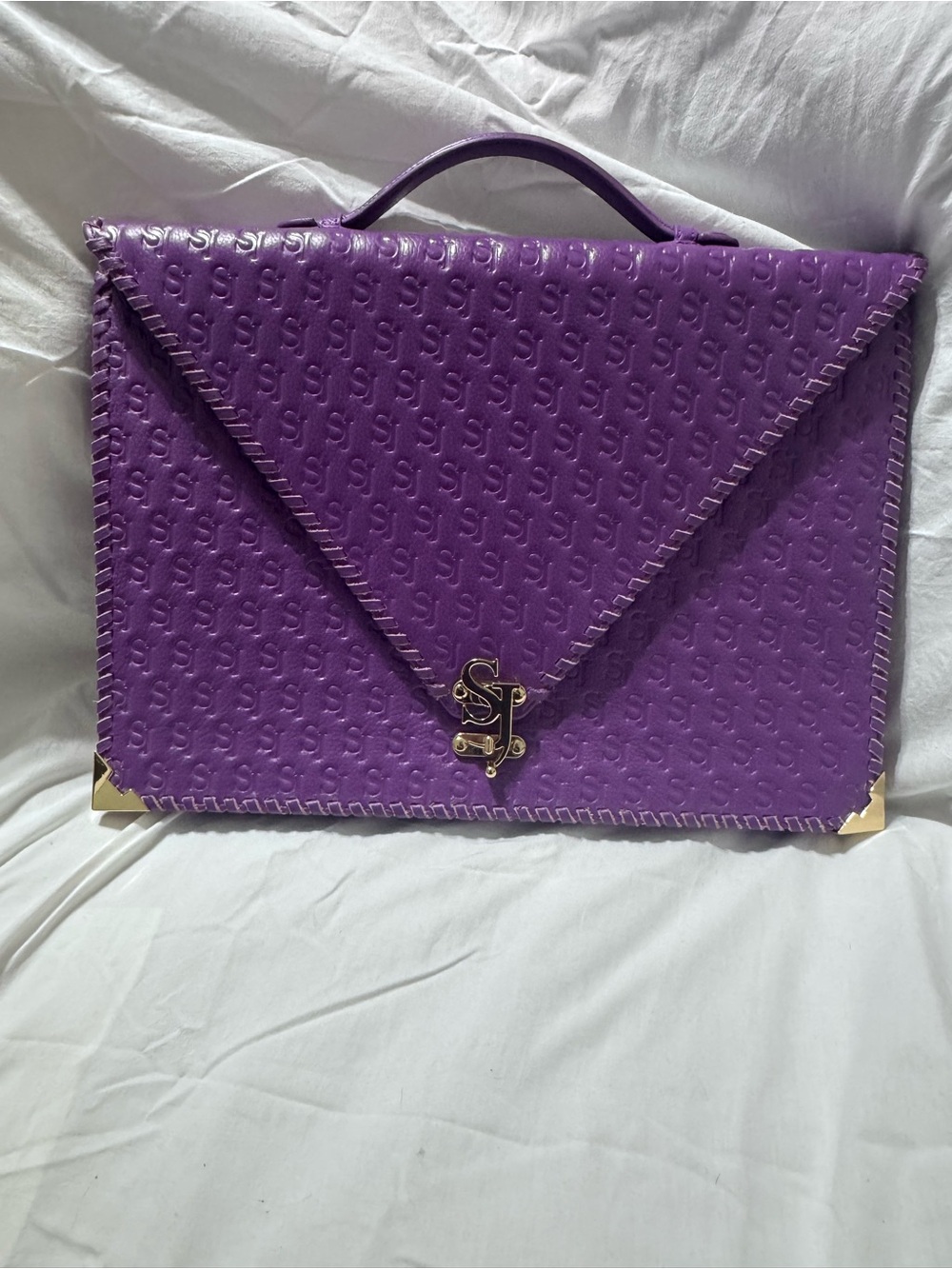 Sassy Jones Neo Leather Laptop Tote / Oversized Clutch